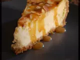 Recette Mon cheesecake vanille- amandes et caramel au beurre salé