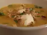 Recette Soupe de potiron, quenelle de crème, noix et coriandre