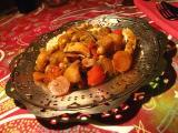 Recette Tajine de légumes et de pois chiches au ras el hanout maison sur couscous de jérusalem