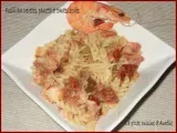Recette Fusilli aux crevettes, pancetta et tomates séchées