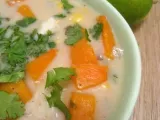 Recette Soupe saveurs thai au butternut, filet de poisson et lait de noix de coco
