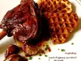 Recette Souris d'agneau confite au vin rouge et au miel, merci tiuscha