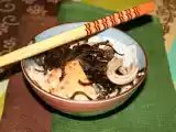 Recette Détournement de recette : nouilles au saumon et champignons noirs, 