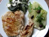 Recette Salade de fenouil & blettes avec cotelette de veau grillé