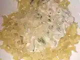 Recette Pâtes aux poireaux et crevettes