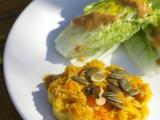 Recette ...galettes de flocons de pois chiche et courge butternut