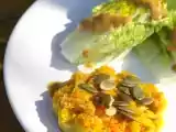 Recette ...galettes de flocons de pois chiche et courge butternut