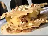 Recette Mille feuilles de canard confit aux pommes et tuiles aux noisettes