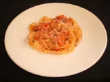 Recette Mafaldine aux deux jambons, parmesan & basilic