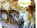 Recette Gratin de poireaux, pomme de terre et boeuf haché