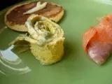 Recette Brunch en famille (1)... roulé d'omelette à l'oseille et pancakes à la ricotta