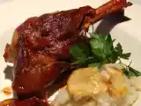 Recette Jarret d'agneau confit au vin rouge, selon mamina, etc...
