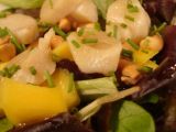 Recette Petites salades aux st jacques et à la mangue