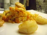 Recette Risotto aux carottes et scampis