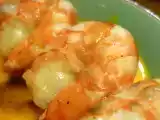 Recette Soupe de potiron au lait de coco et brochette de crevettes au gingembre