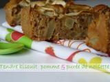 Recette Gâteau léger à la farine de petit épeautre, pomme & purée de noisette