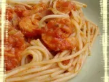 Recette Spaghettis aux crevettes et au curry