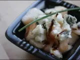 Recette Verrines roquefort - poire - ciboulette & crème de balsamique