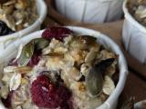 Recette Muffins façon muesli, framboises & cranberries