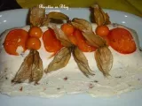 Recette Buche de nougat glace au safran, aux dattes et a la clementine confite