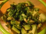 Recette Salade mangue avocat crabe, sauce citronée au persil, piment d'espelette