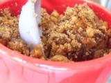 Recette Crumble 3 fruits, pomme, poire, pruneau