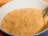 Recette Potage au chou-fleur, carottes et cheddar fort