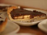 Recette Tarte aux bananes enrobées de rhum & ganache au chocolat