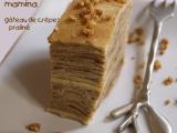 Recette Gâteau de crêpes ou millefeuille praliné