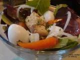 Recette Salade printanière aux oeufs de cailles.