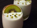 Recette Verrine toute verte saveur pistache et kiwis au sirop de litchi