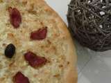 Recette Pizza blanche : oignons et magret