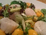 Recette Salade de st-jacques, mangue et avocat