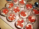 Recette Verrines de crème de tomates épicées au chorizo