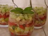 Recette Tartare de tomates, concombre et thon