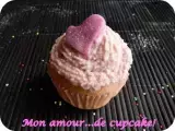 Recette Mes valentine's cupcakes ou mes cupcakes biscuits roses et framboises