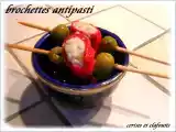 Recette Brochettes antipasti