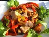 Recette Filet de poulet aux poivrons et celeri branche