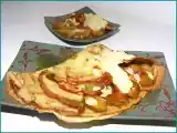 Recette Crêpes au lait d'amande, mirabelles, pain d'epices et crème au lait d'amande