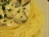 Recette Capellini aux champignons et crème de parmesan (défi placard n#12)