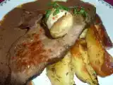 Recette Palette de porc et sa sauce au beaujolais et parmesan