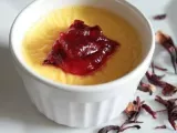 Recette Crème fondante aux oeufs et sa gelée de fleurs d'hibiscus