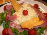 Recette Salade de mache au fenouil jambon cru et tuiles de parmesan