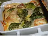 Recette Flan de brocolis au piment d'espelette, poulet et fromage de chèvre