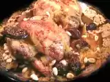 Recette Coquelets rôtis farcis a la viande haché & riz safrané