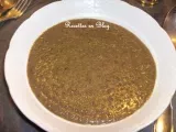 Recette Soupe d'aubergines, lentilles vertes et lait de coco