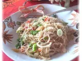 Recette Pad thaï aux légumes et aux crevettes, la suite de notre st-valentin