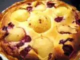 Recette Tarte poire et framboise amandine prête en 5 minutes.