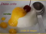 Recette Panna cotta légère à la verveine et coulis de mangue, sans lactose
