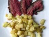 Recette Rosbeef aux pommes de terre sautées - roastbeef mit sautierten kartoffeln